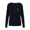 Pull col V Lyoncell Femme Porsche