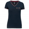 Tee shirt Maille Piqué col V Femme Normandie