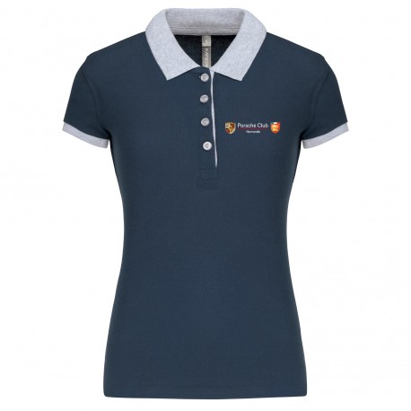 Polo bicolore piqué Femme Normandie