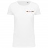 Tee shirt Supima col O Femme Bourgogne